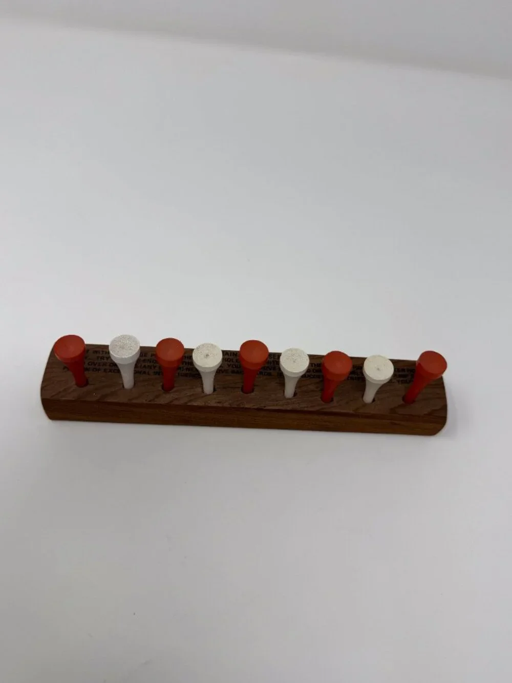 Vintage Wooden Peg Solitaire Puzzle Brain Teaser Game